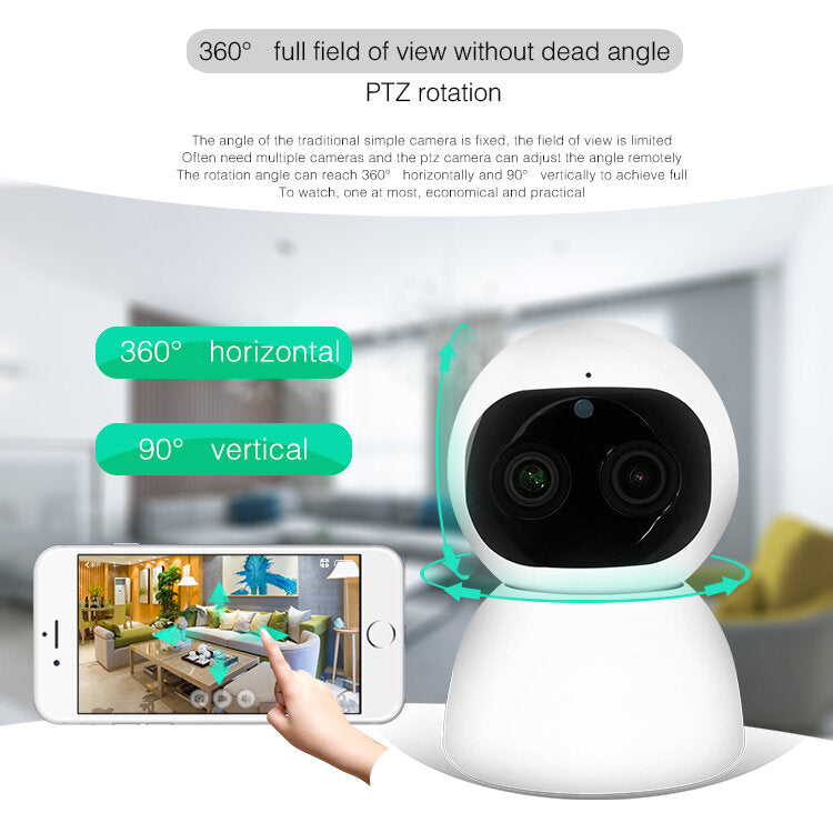 1080P HD IP Camera Wireless Two Way Audio Night Vision Mobile Phone Remote WiFi Home Monitor Binocular Camera