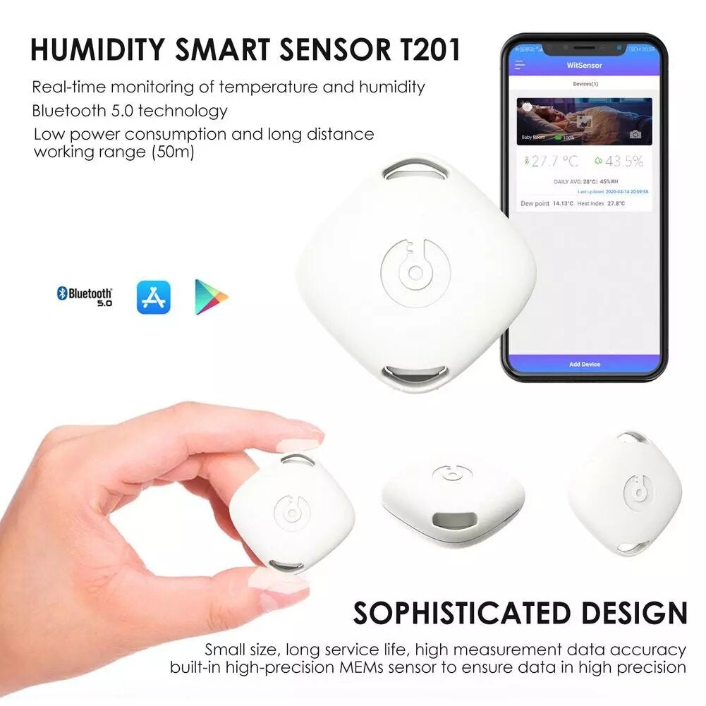 bluetooth Wireless Humidity Smart Sensor Indoor Outdoor Temperature Humidity Sensor For Android/IOS