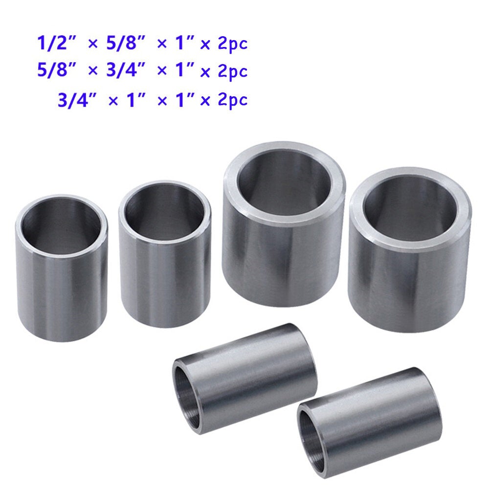 1/2 to 5/8 Inch 5/8 to 3/4 Inch 3/4 to 1 Inch Steel Shaft Adapter Reducer Sleeve Bushing for Table Grinding Wheel