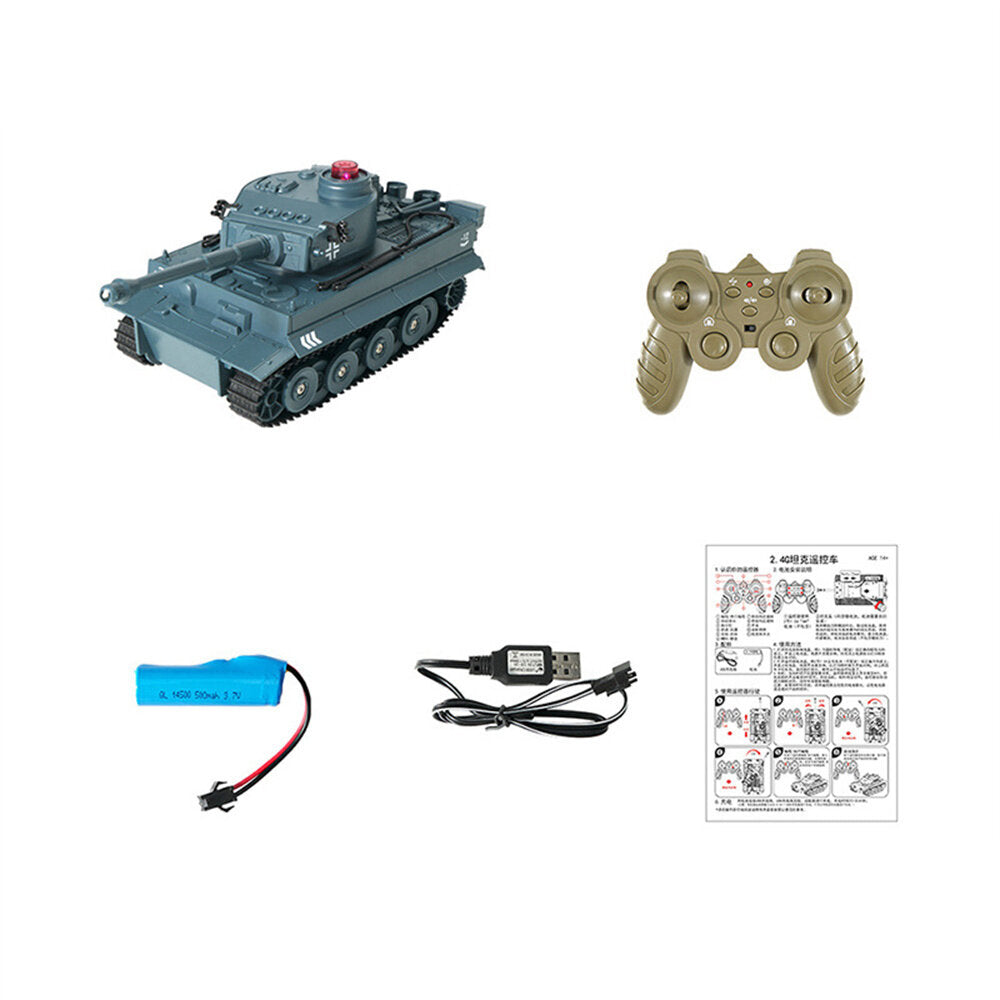 RTR 2.4G 4CH RC Battle Tank Programmable Vehicles w/ Sound 360 Rotation Military Models