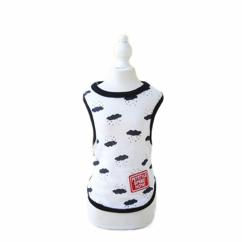 Cartoon Dot Cotton Dog Vest T-Shirts Pet Products Clothes For Dog Pet Dog Clothing Pet T-shirt