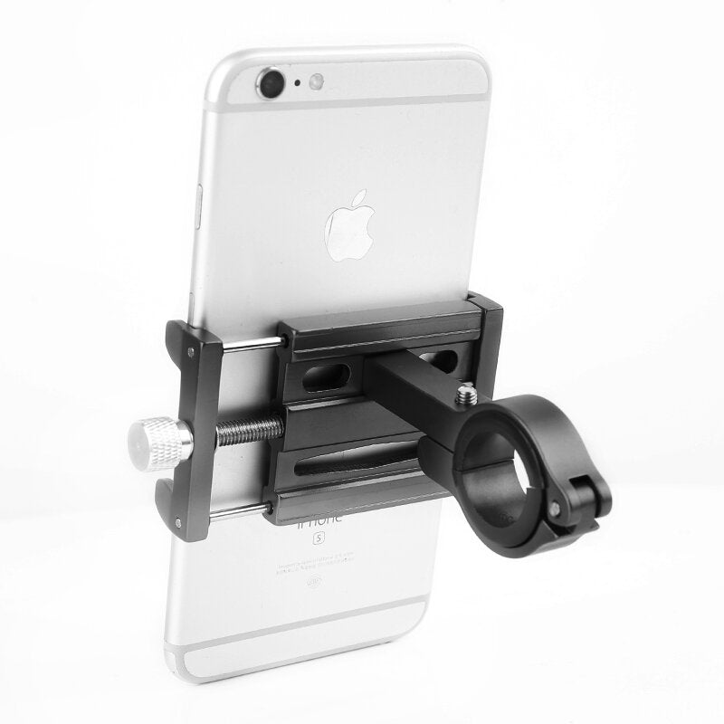 Aluminum Alloy Phone Holder 3.5"-6.5" Adjustable Phone Clip Stand Shockproof Portable Bike Holder Phone Bracket For Cycling Bicycle