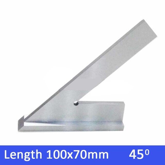 100*70mm 120*80mm 150*100 200*130mm 45 Degree Square Ruler Angle Gauge with Wide Base Steel 45 Industrial Try Machinist Square with Base