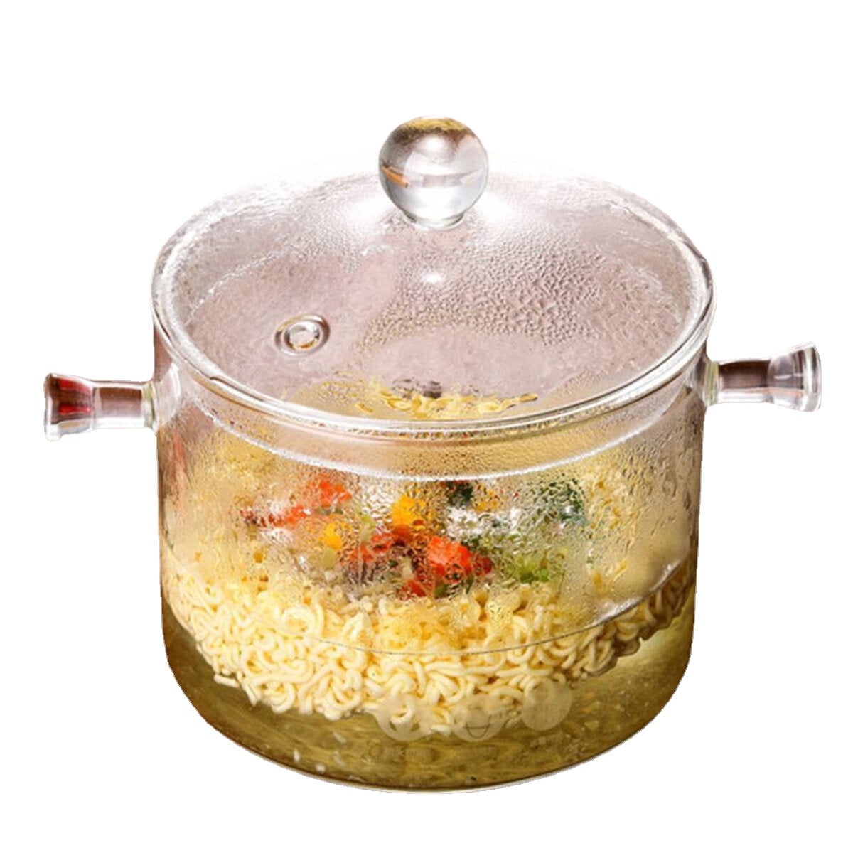 1.5/1.7L Resistant Clear Glass Cooker Pot Soup Heat Bowl Food Milk Cooker Tool Heating Kitchen Pot