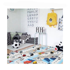 Parent-Child Play Indoor Outdoor Kid's Traffic Parking Lot Car Map Rug Nordic Portable Game Mat Baby Room Carpet