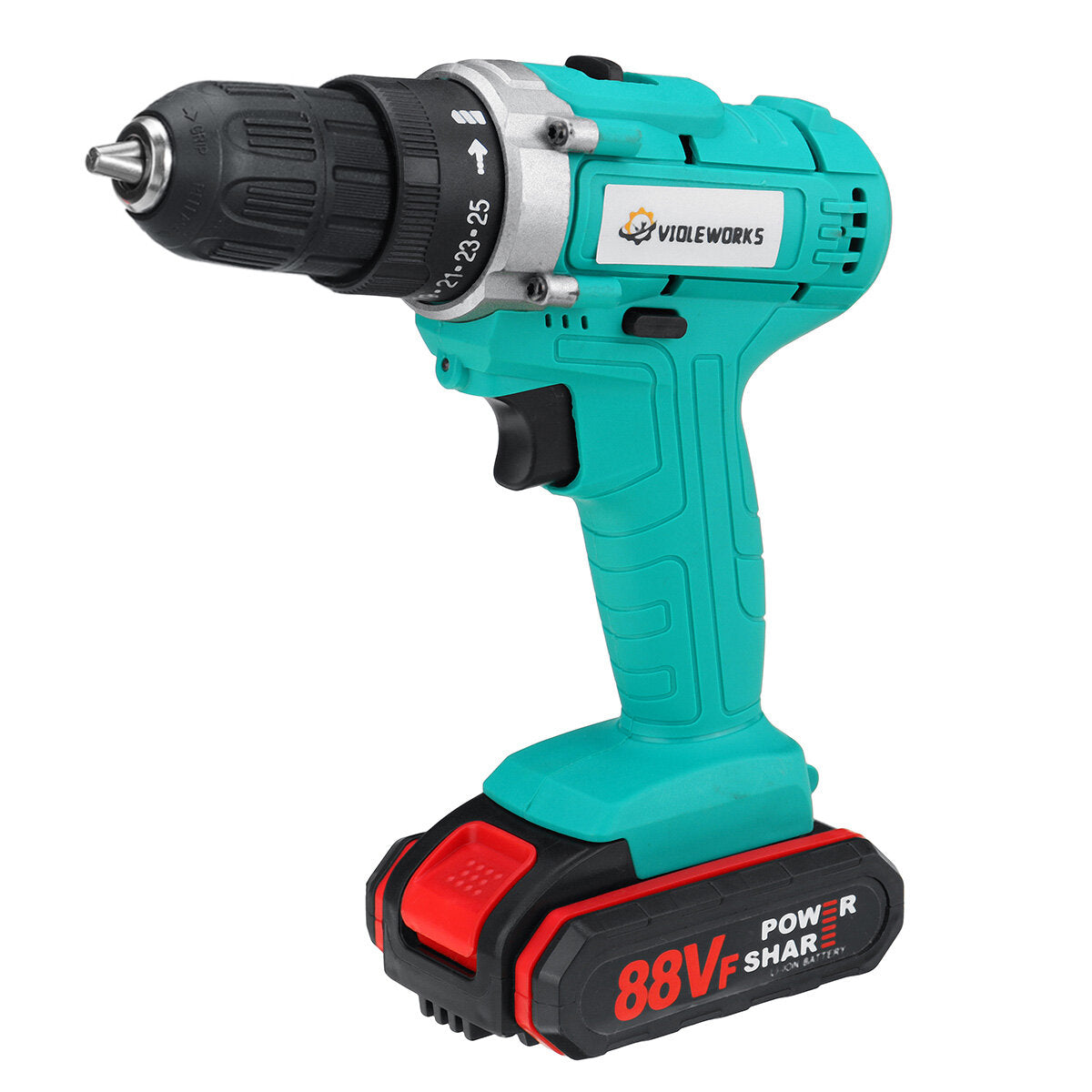 88VF Cordless Electric Impact Drill 2 Speed Hand Screwdriver Drill 25+1 Torque 3/8" Chuck