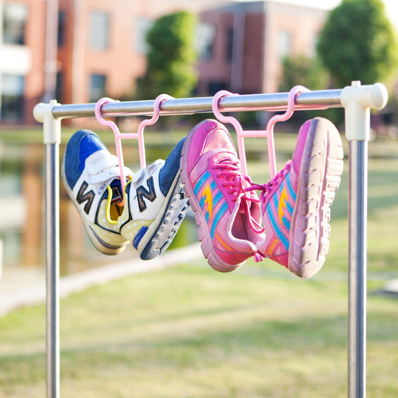 2PCS/Set Multi-function Plastic Children Kids Shoes Hanging Storage Shelf Drying Rack Shoe Racks