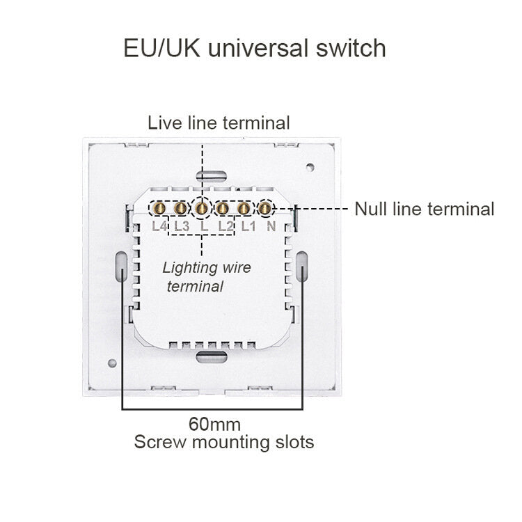 Dimmer Switch EU Standard Smart Touch Switch Compatible with Alexa Google Home
