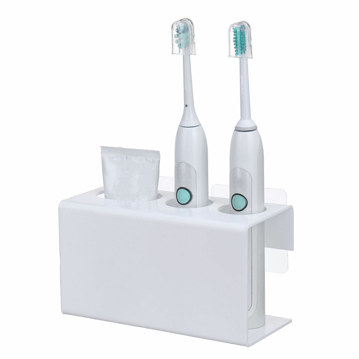 1pc Wall Mounted Electric Toothbrush Holder Toothpaste Holder Bathroom Organizer Detachable Bathroom Storage Caddy