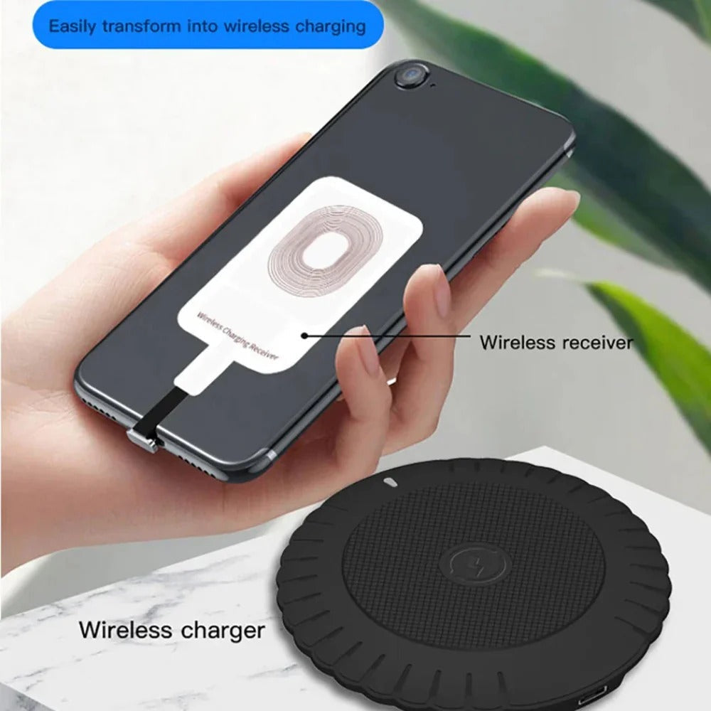 Qi Wireless Charger Receiver Support Type C  MicroUSB Fast Wireless Charging Adapter For iPhone5-7 Android phone Wireless Charge