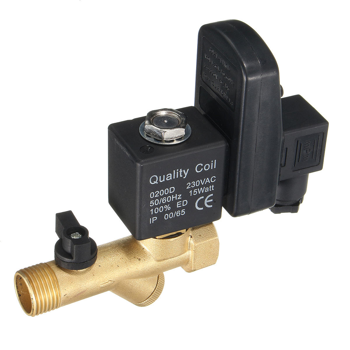 1/2" Automatic Electronic Drain Valve Electromagnetic Timed Air Compressed Electrotim Solenoid Valve