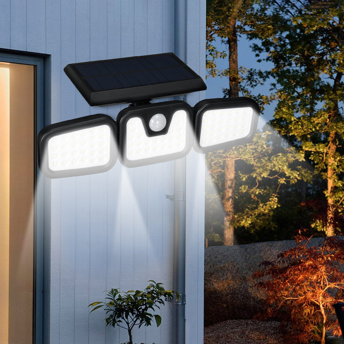 Solar Separate Folding Wall Lamp Outdoor Human Body Induction Lamps 74LED/103COB