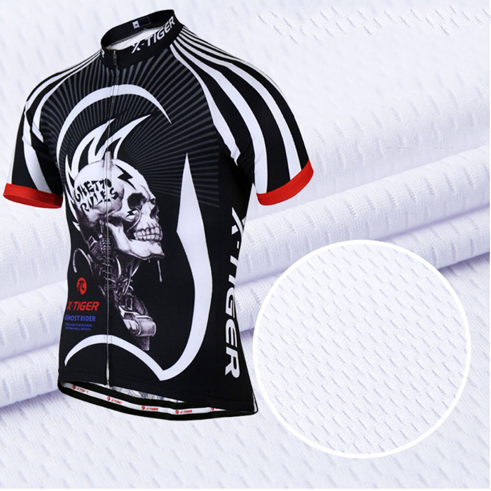 Men Cycling T-shirt Anti-UV Breathable Quick Dry Mountain Road Bike Clothes Bicycle Slimming Top