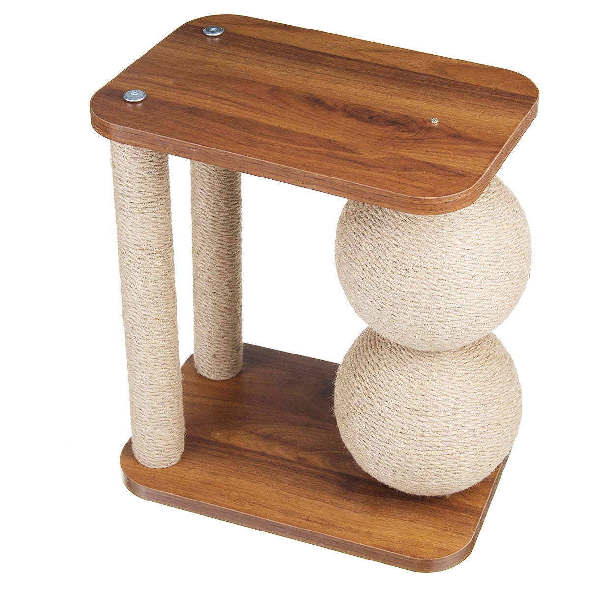 Cat Toy Wooden Bottom Plate Circular Grinding Claw Ball Cat Toy Climbing Frame Cat Toy With Sisal Ball