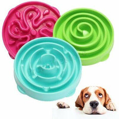 Pet Dog Cat Interactive Slow Food Bowl Healthy Anti Slip Gulp Feed Bloat