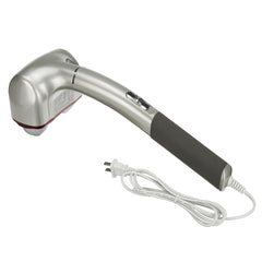 Double Head Electric Back Massager Handheld Heating Vibrating Deep Percussion Full Body Muscle Relaxing Massage Device