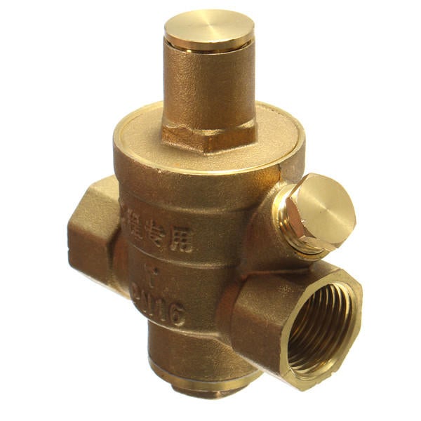 1/2' Inch Brass Water Pressure Reducing Regulator Reducer & Gauge Adjustable