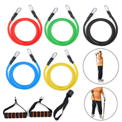 11pc Resistance Bands Set Home Fitness Exercise Straps Gym Training Strength Pull Tubes