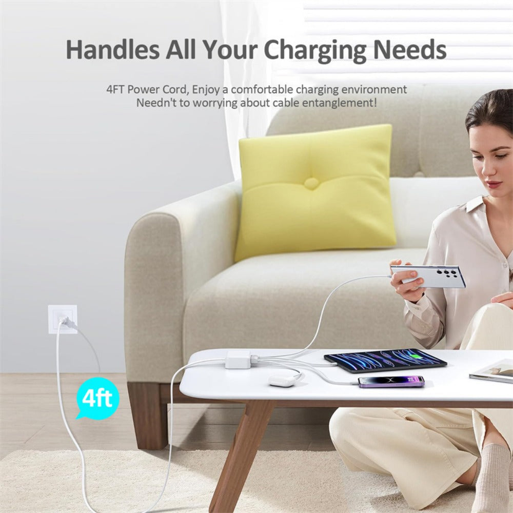 70W 8-Port USB PD Charger, 2 USB-A + 6 USB-C, Fast Charging Station for iPhone, Hui, Xiaomi, Samsung