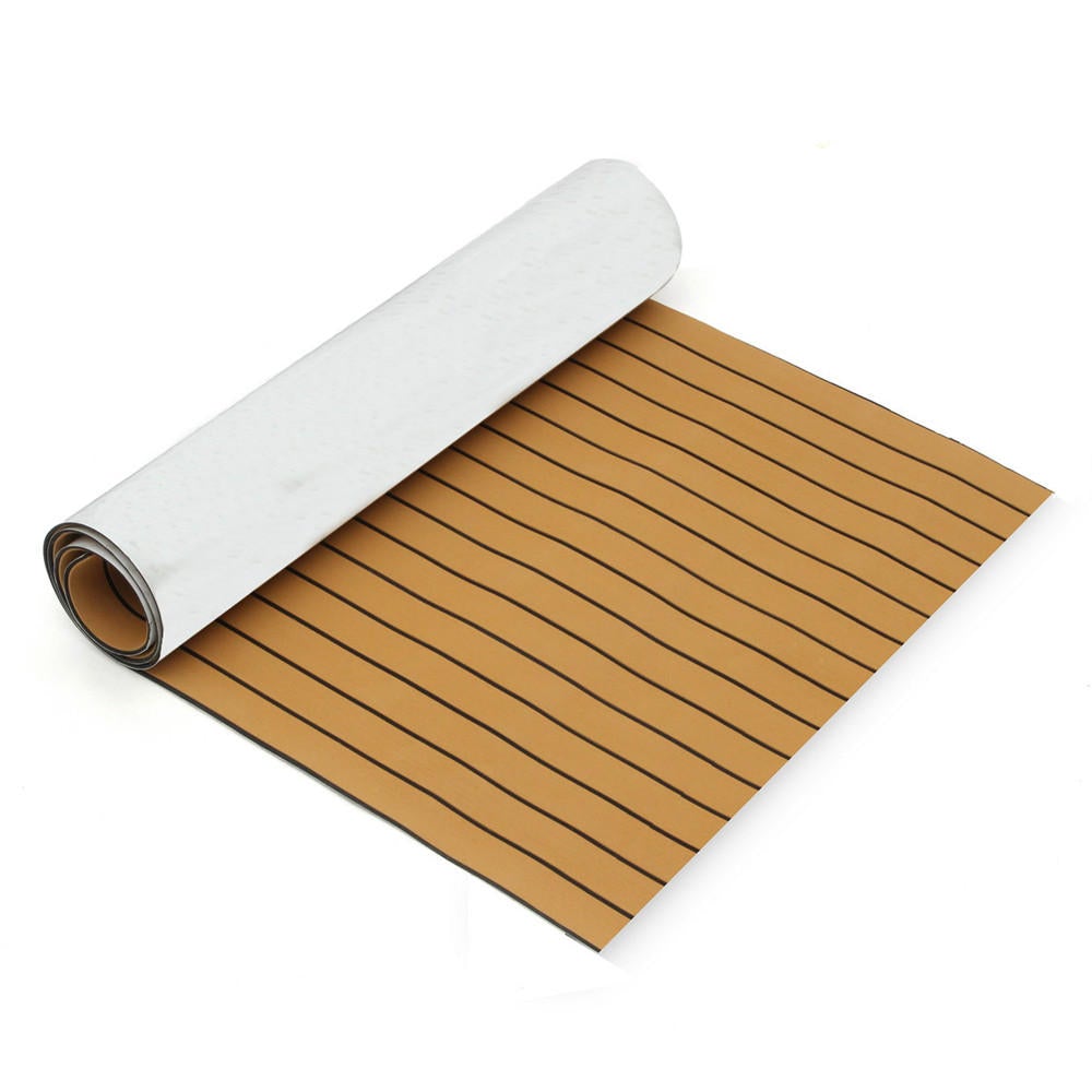 900mmx2400mmx5.5mm Gold and Black EVA Foam Faux Teak Sheet Boat Yacht Synthetic Teak Decking