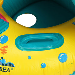 Baby Inflatable Swimming Float Ring PVC Lying Water Seat Boat Sunshade Pool Mattress with Canopy Kid Gift