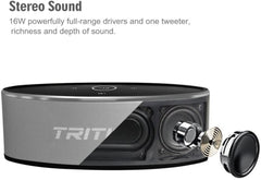 Tritina Bluetooth Wireless Speaker with HD Stereo Sound, Touch Controls, LED Lights, Built-in Mic for Hands-free Calls, TF Card & AUX Support