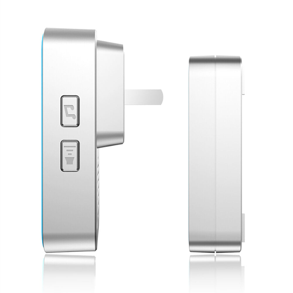 Smart Wireless Doorbell 60 Chimes Waterproof Cordless Home Flash Door Ring Bell US Plug 1 Button 1 Receiver