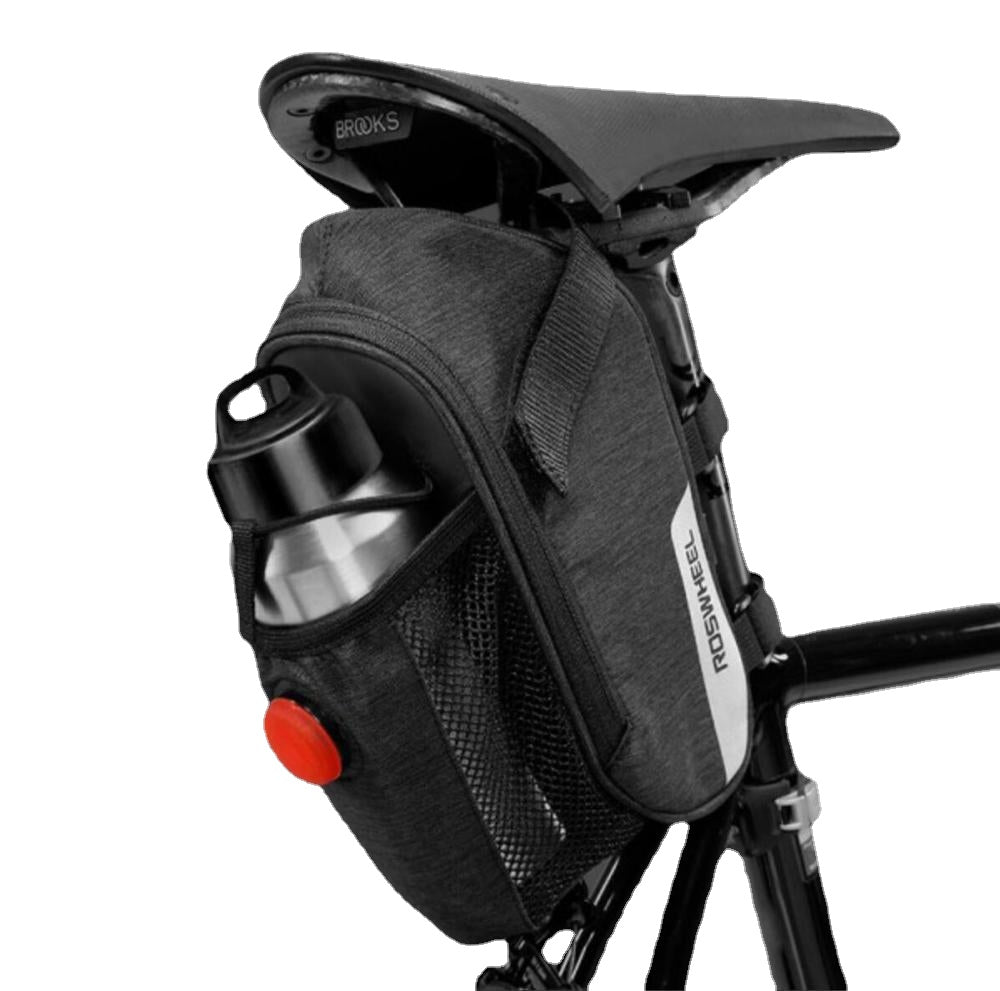 Bicycle Rainproof Saddle Bag Outdoor Cycling Mountain Bike Back Seat Tail Pouch Maintenance Tool Bags with taillight