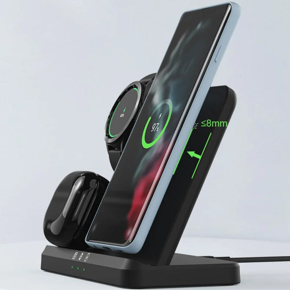 3-in-1 Wireless Charging Station for Samsung Galaxy Watch, S23 Ultra, Buds