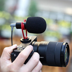 Video Microphone On-Camera Mini Condenser Recording Interview Vlog Mic for Phone DSLR Osmo Pocket Mobile