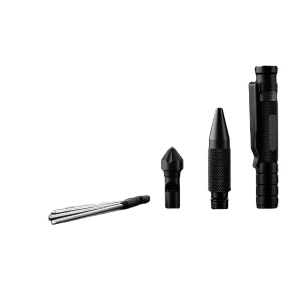 3 In 1 EDC Tactical Pen Aluminum Alloy Tungsten Steel Head Whistle Writting Emergency Safe Security Tool