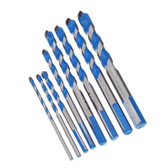 8Pcs Multi Purpose Carbide Tip Drill Bits Set Construction Hole Saw Cutter for Concrete Masonry Ceramics Tiles Wood Plastic Metal Sheets and Aluminum