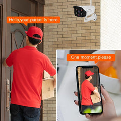 HD Smart IP Camera Full Color Night Vision AI Intelligence Two Way Audio Smoke Alarm Detection Outdoor Waterproof Security Camera