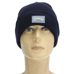 Warm Hat Multi-purpose Ultra Bright Winter Woolly Cap with 5 LED Flashlight Cycling Running Skating