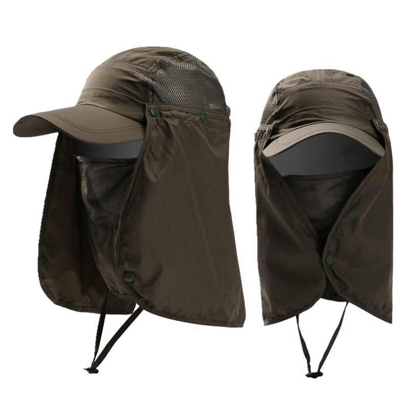 Outdoor Fishing Hat Windproof Sunshade Cap Ear Neck Cover UV Protection Fishing Flap Caps Fishermen Hat