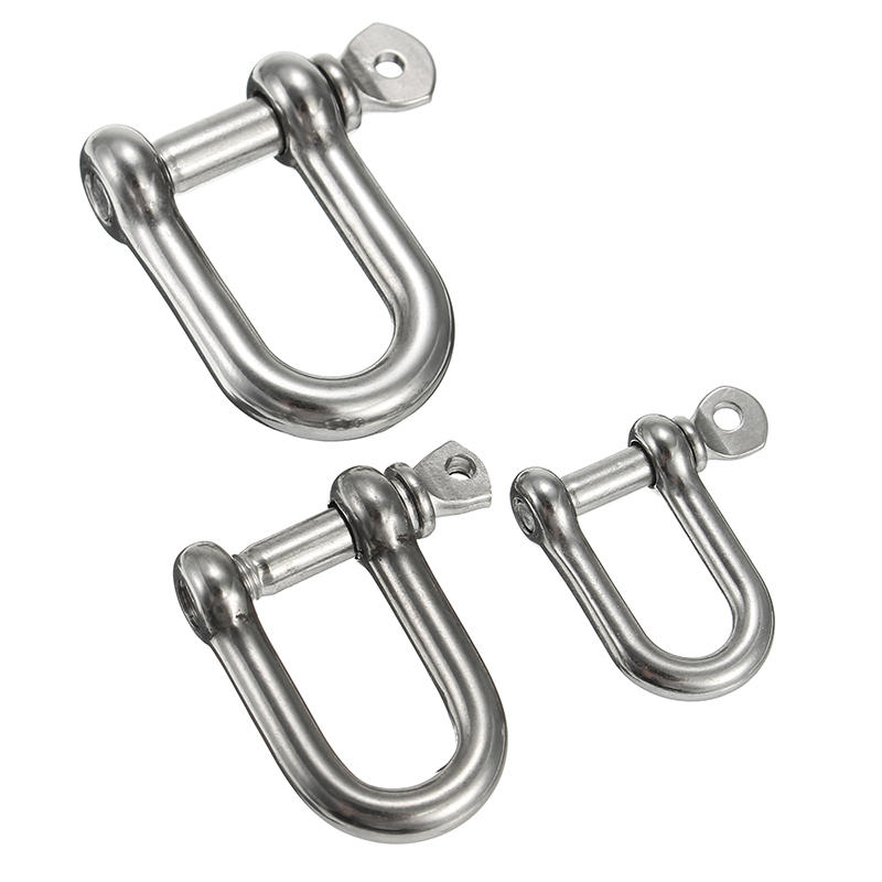 M4 M5 M6 D Shackle with Screw Pin 304 Stainless Steel U Shape Bracelet Shackle