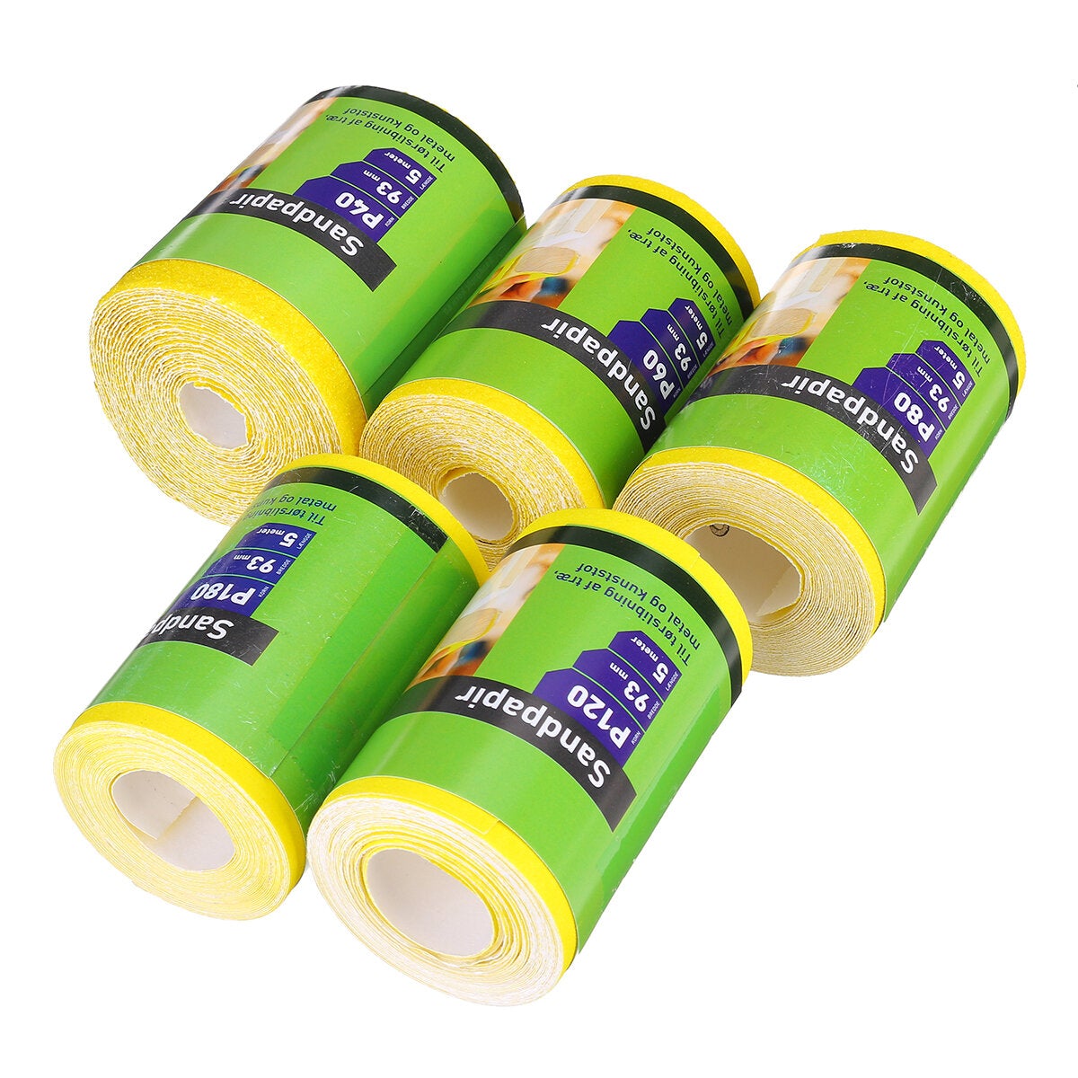 5M Sandpaper Roll P40/60/80/120/180 For Wood Paint Handicrafts Electronic Circuit Boards