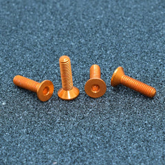 10Pcs M3x14mm Flat Countersunk Head Hex Socket Screw 7075 Aluminum Alloy Metric Bolt Screws