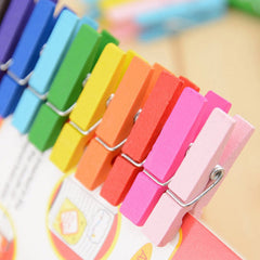 10pcs Colorful Wodden Clothespins Durable Photo Paper Peg Pin Craft Clips