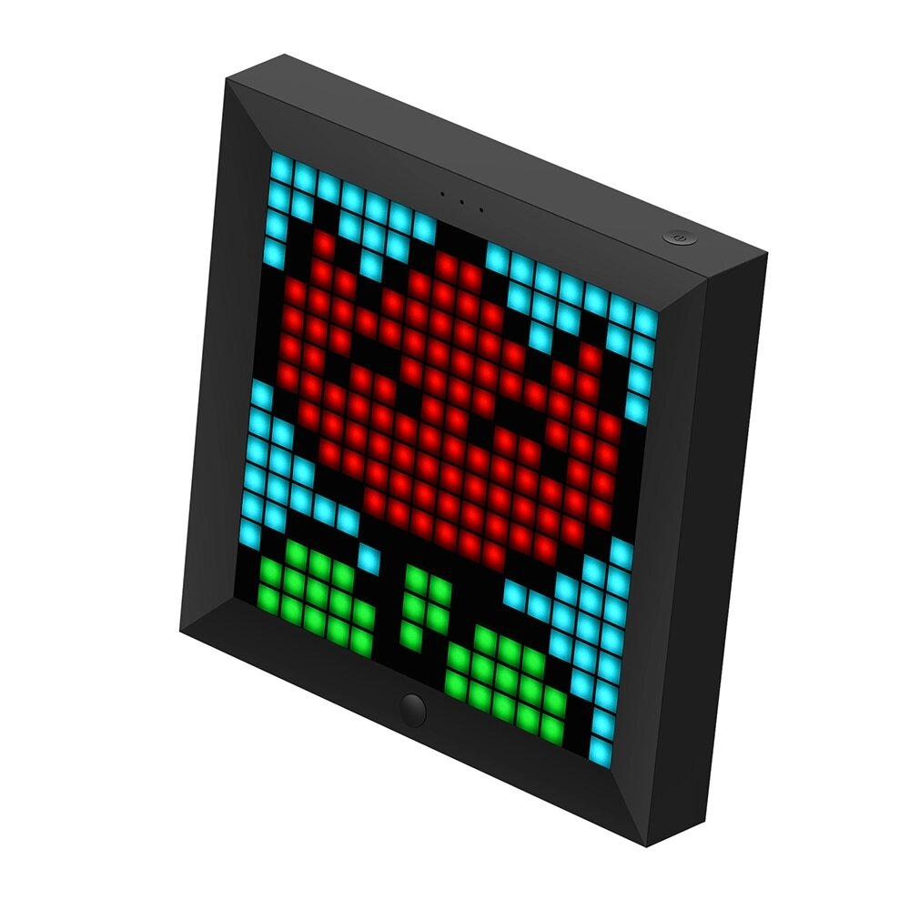 bluetooth Digital Photo Frame Alarm Clock with Pixel Art Programmable LED Display