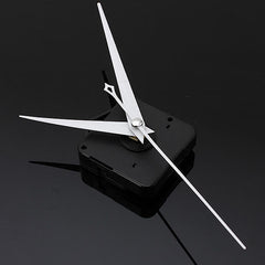 3Pcs DIY White Triangle Hands Quartz Black Wall Clock Movement Mechanism