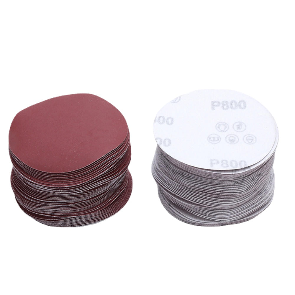 4 Inch Flocking Sandpaper Disc 40-2000 Grit Round Hook and Loop Polishing Sandpaper