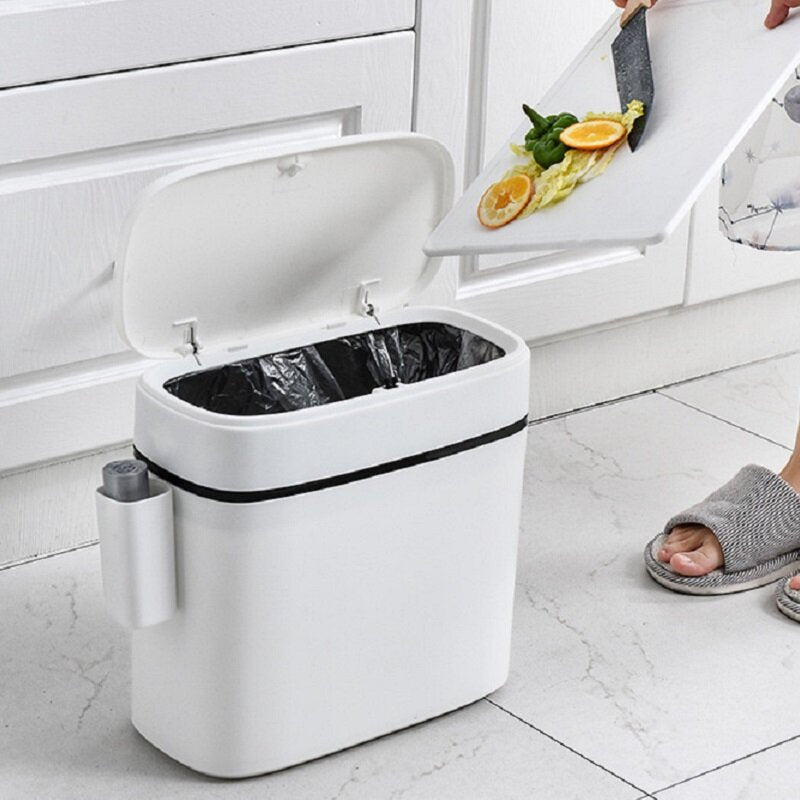 Multi-function Bathroom Trash Can Wastebasket Toilet Brush Toilet Garbage Bin Waste Dustbin Restroom