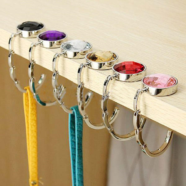 Portable Handbag Hanger Foldable Light Weight Bag Holder Multi-function Hook