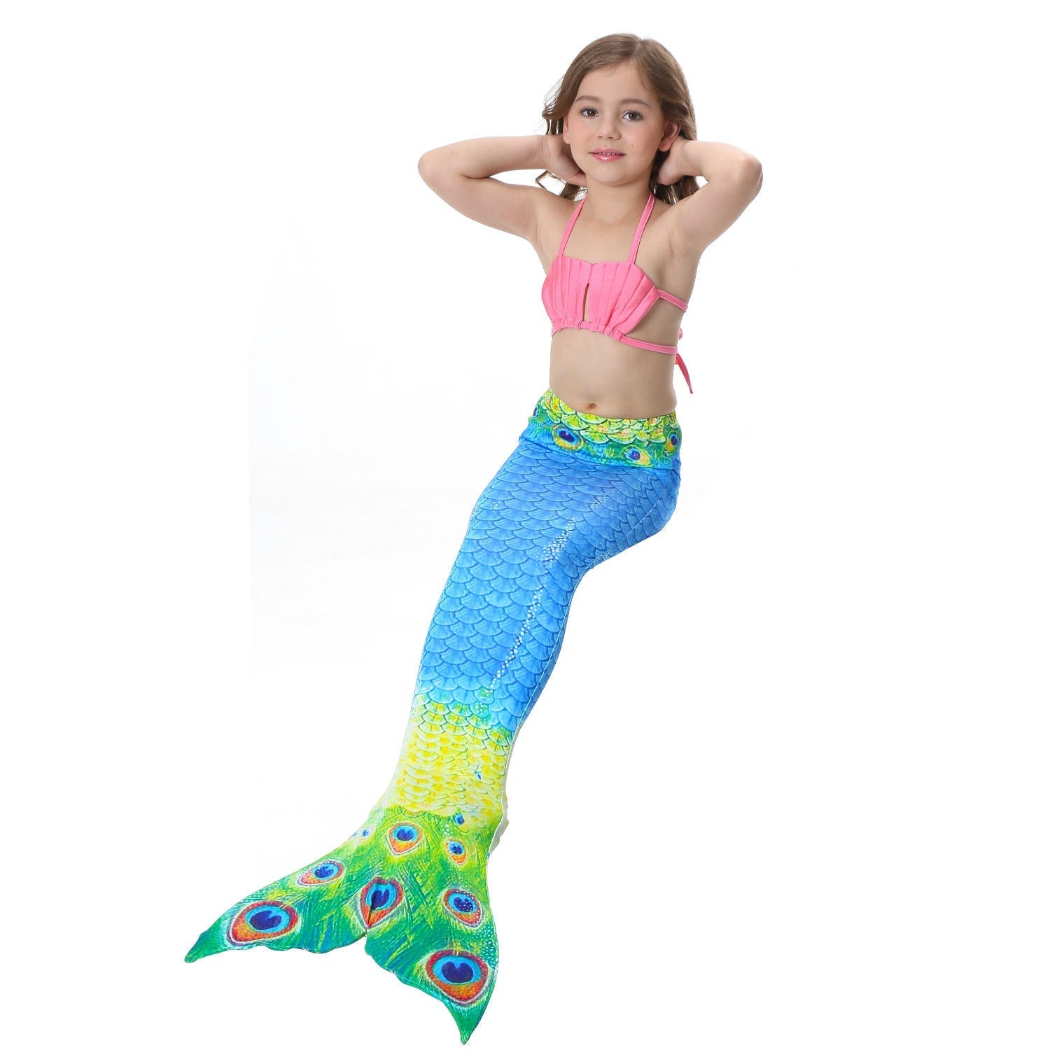 Fun Mermaid Tails Swimming Clothes Gift Best Cosplay Princess Doll Party Dress Gown Skirts