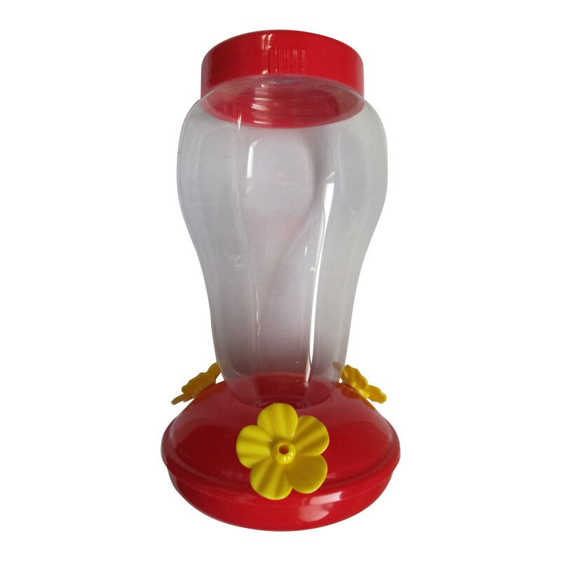 Bird Water Feeder Bottle Hanging Hummingbird Feeder Garden Outdoor Plastic Flower Iron Hook Bird Feeder For Outside/Inside