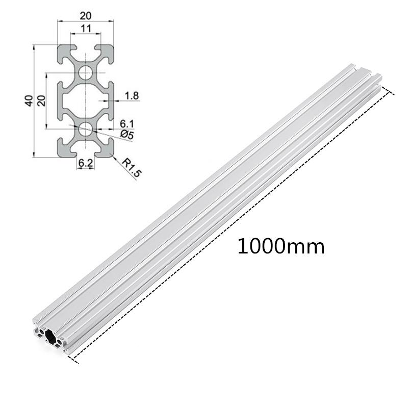 1000mm Length 2040 T-Slot Aluminum Profiles Extrusion Frame For CNC