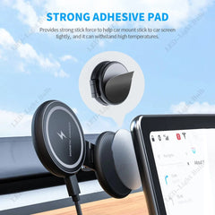 Tesla Car Mount Charger - 15W Magnetic Wireless Fast Charging for iPhone 14/13/12