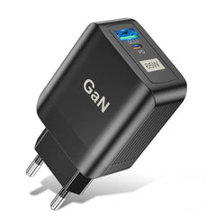 65W GaN Dual USB PD Charger, Fast Charging Adapter for Xiaomi, iPhone, Samsung