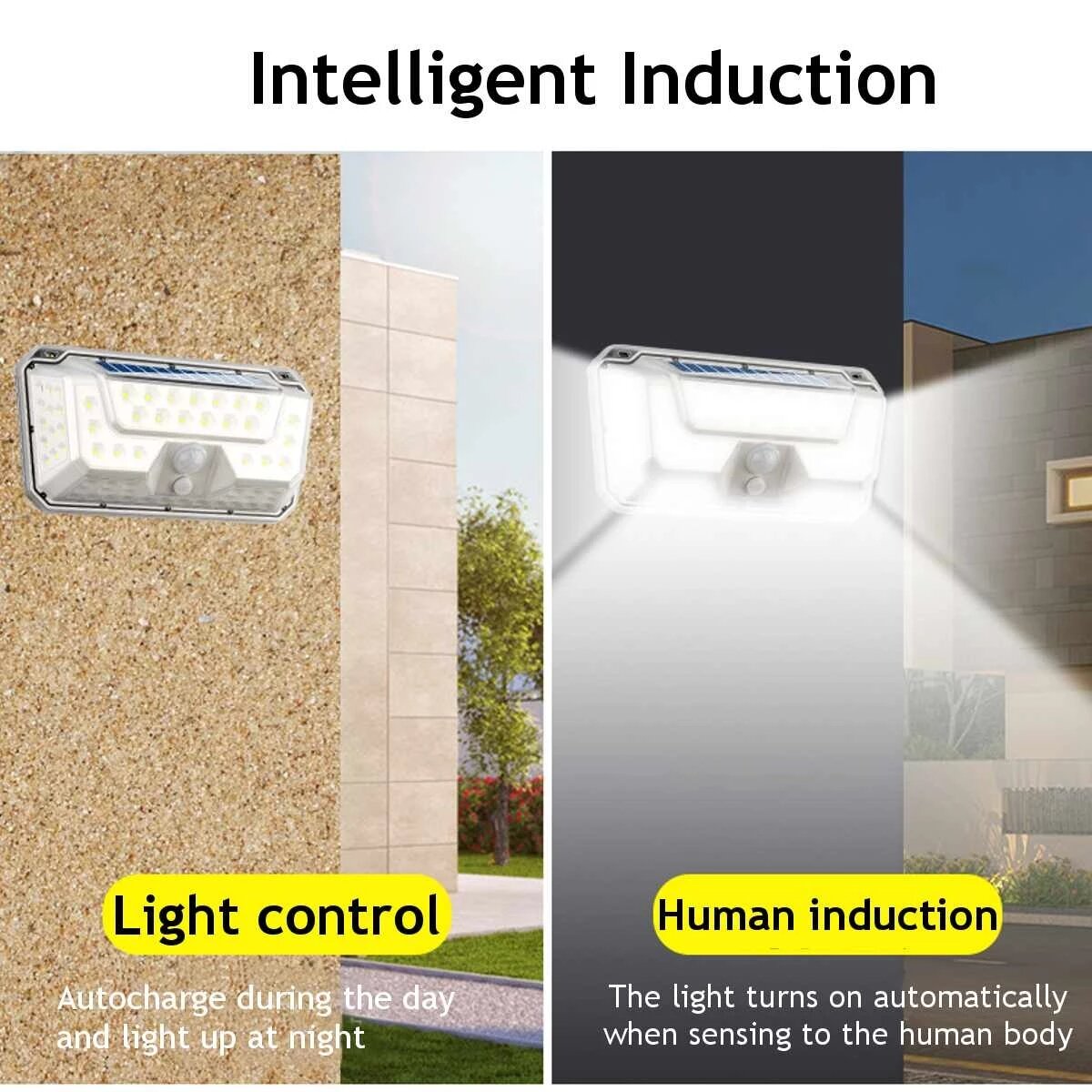 44COB+50LED Solar Lights IP67 Wall Light 3 Modes Security 270 Wide Angle Lighting Night Light Motion Sensor